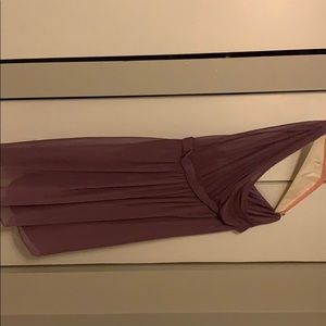 Lilac One Shoulder Bridesmaid Dress